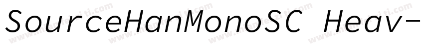 SourceHanMonoSC Heav字体转换